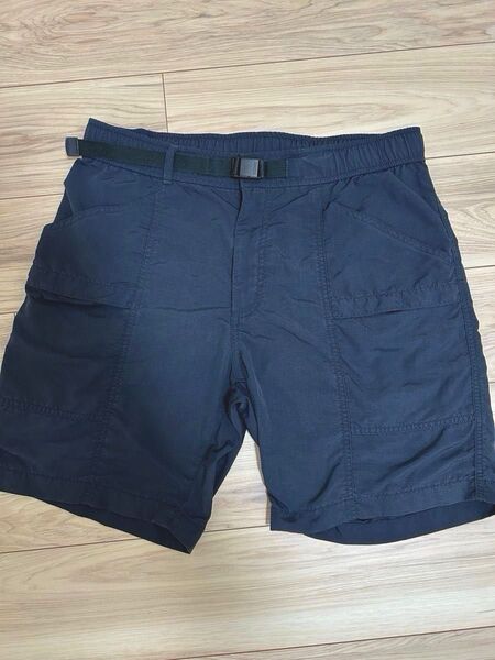 ユニクロ ナイロンギアショートパンツ ハーフパンツ L ネイビー 黒 紺色 ブラック 短パン 半ズボン UNIQLO ショーツ