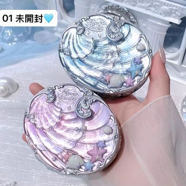 【新品未開封】フラワーノーズ 新作 シェルズジュエルコレクション ベイクドパウダー01 パウダーファンデーション 可愛い 貝殻