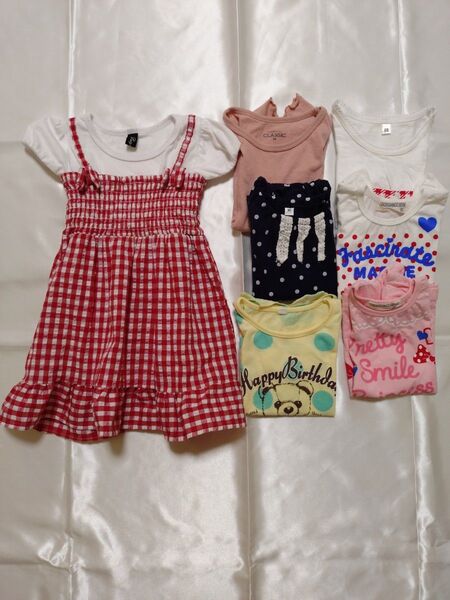 子供服 まとめ セット 女の子 半袖Tシャツ トップス キッズ ワンピース サイズ95 西松屋 croissance bebe