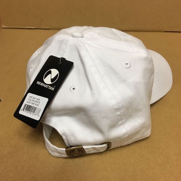 NEWHATTAN ツイルコットン ホワイト キャップ 白 WHITE ニューハッタン ロータイプ コットン 帽子 無地★