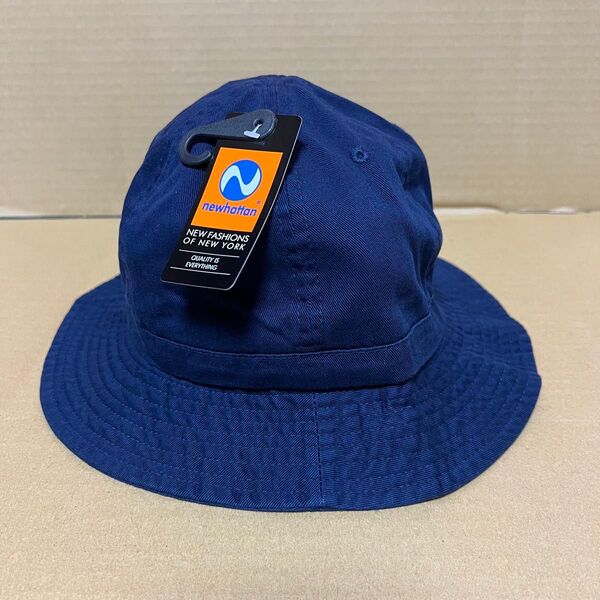 NEWHATTAN ツイルコットン ネイビー S/Mサイズ メトロハット バケハ ニューハッタン 帽子 紺色 NAVY