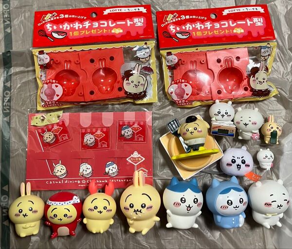16個 ちいかわ フレンズ ハチワレ うさぎ レストラン ピック ハッピーセット マック ソフビ ダンボール