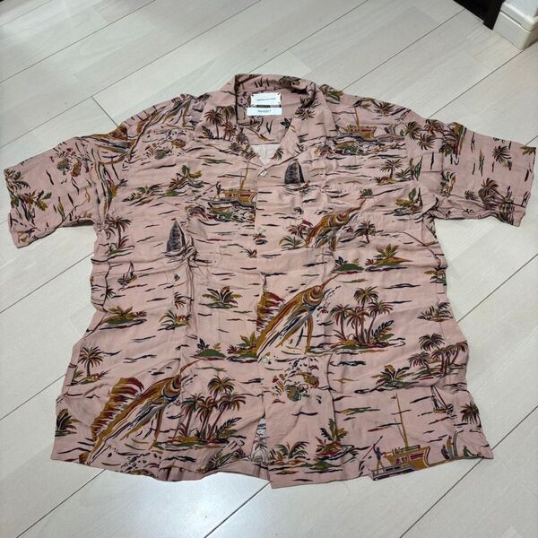 INHERIT シャツ 柄シャツ アロハ アロハシャツ オープンカラー