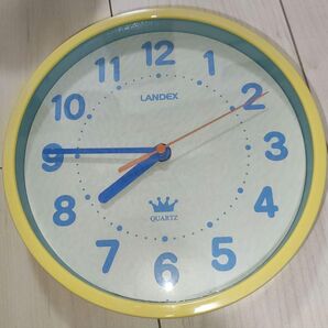 LANDEX 壁掛け時計 イエロー系 インテリア クォーツ
