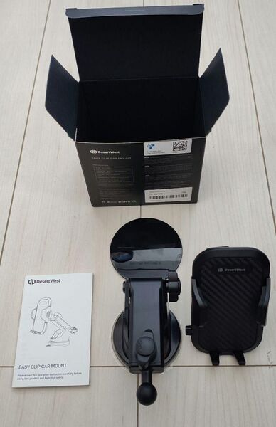 DesertWest スマホ車載ホルダー EASY CLIP CAR MOUNT ブラック