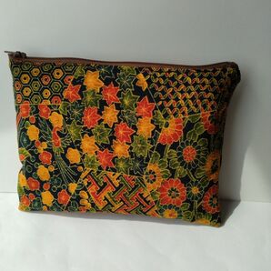 ハンドメイド 和柄 フラットポーチ