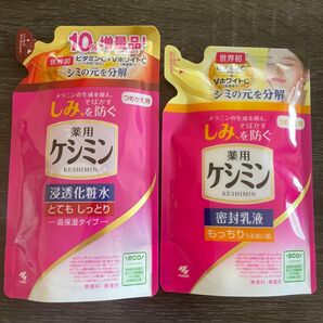 【小林製薬】ケシミン浸透化粧水 高保湿タイプ 140ml+14ml 10%増量タイプ 1袋 詰め替え 乳液 115ml 1袋