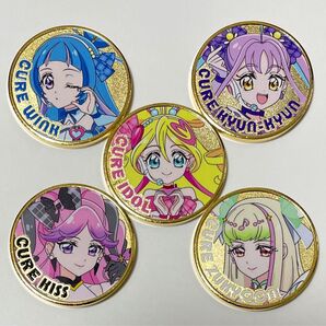 【新品】プリティストア 横浜店 限定 キミとアイドルプリキュア♪ キミプリ 記念メダル 5種類セット 茶平工業