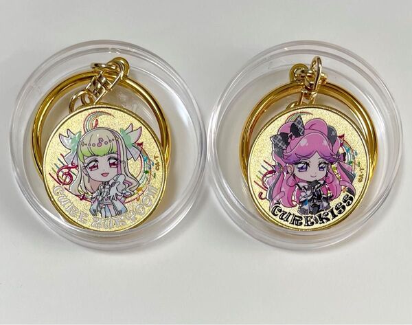 【新品】東映アニメーションミュージアム 限定 キミとアイドルプリキュア♪ 記念メダル&メダル用キーホルダー 2種セット 茶平工業