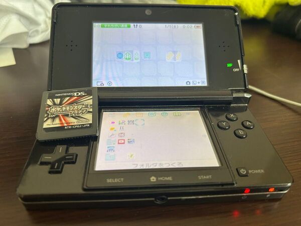 3DS ポケットモンスタープラチナ 充電器付き 箱無し DS 任天堂 ブラック 3DS
