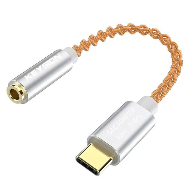 【新品未開封】KEYSION HIFI DAC イヤホンアンプ Type-C 3.5mm Realtek alc5686 シルバー