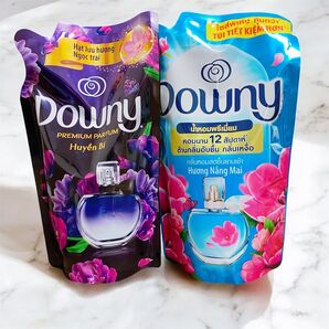 ベトナムダウニー 濃縮タイプ 柔軟剤 downy サンライズフレッシュ ミスティーク 詰め替え 水色 黒 2個 まとめ買い お得