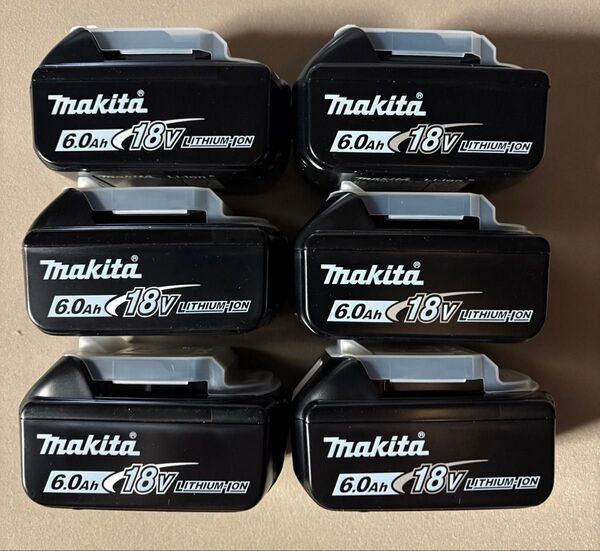 新品未使用品 6個セット マキタ BL1860B 18V makita バッテリー 純正 リチウムイオン