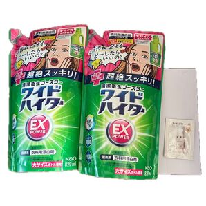 Kao ワイドハイター ワイドハイター EXパワー 大サイズボトル専用詰替820ml×2 、ファンデーション1包 新品未開封品