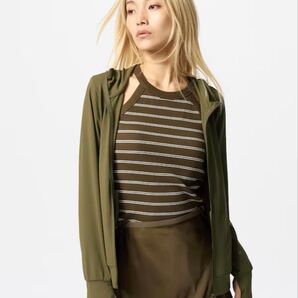 エアリズムUV カットフルジップパーカ カラーOLIVE サイズM ユニクロ新品未開封品
