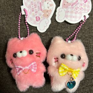 すくっとたっちさん ぴんくほりっく ちぇっく マスコット ねこさん 2個セット