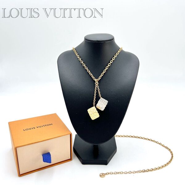 LOUIS VUITTON ルイヴィトン★Lucky Gramダイスネックレス M62803 ゴールドカラー