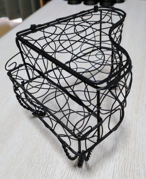 ワイヤーアート ワイヤークラフト ピアノ 小物入れ オシャレ バスケット 黒 ブラック 雑貨 オシャレ雑貨 雑貨 カゴ 収納