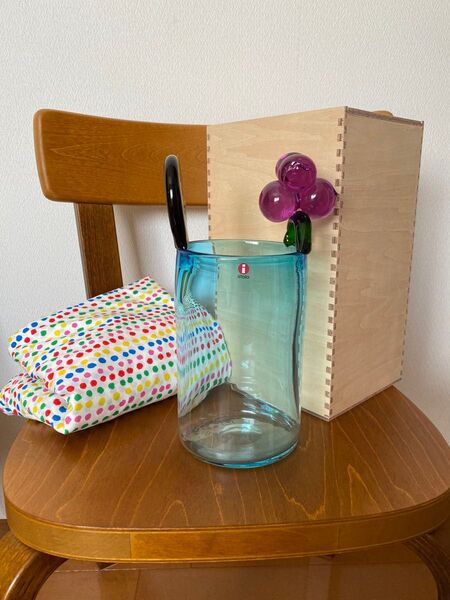 イッタラ オイバトイッカ ポムポム Pampula Vase スカイブルー