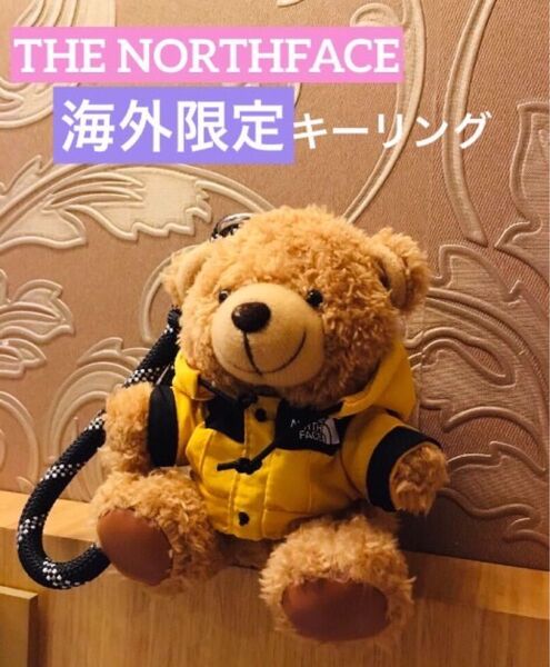 ノースフェイス マウンテンベア キーリング キーホルダー イエロー 韓国限定 新品
