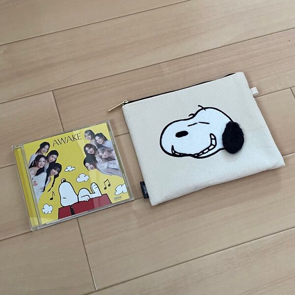 開封品 NiziU AWAKE 完全生産限定盤 CD スヌーピー ポーチ セット