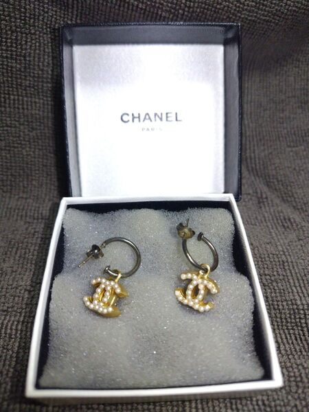 CHANEL シャネル ココマーク パール ピアス ヴィンテージ