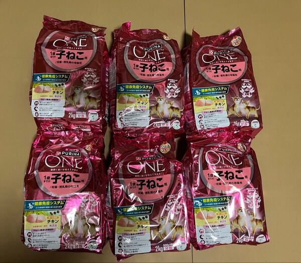 ピュリナワンキャット 1歳まで子猫/妊娠授乳期母猫チキン 2Kg×6袋 計12Kg