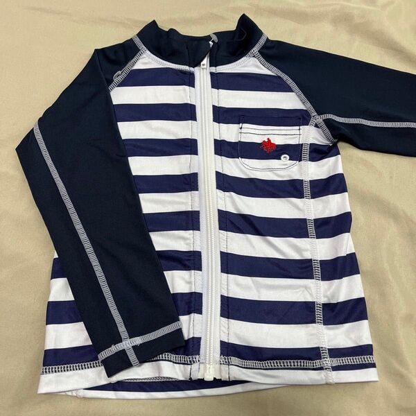POLO ポロ ボーダー ボーダー柄 ラッシュガード 90cm 新品 未使用 ネイビー 紺色 水着 プール