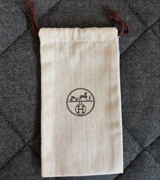HERMES エルメス 巾着袋 布袋 保存袋 小物入れ 18×10