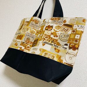 ★早い者勝ち★大容量☆トートバッグ☆紅茶☆ハンドメイド【新品未使用】