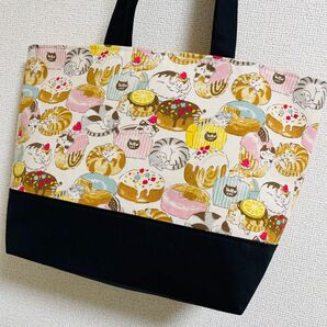 早い者勝ち☆ハンドメイド☆肩掛けトートバッグ☆ねこ柄【新品未使用】