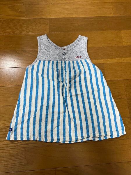 ラグマート チュニック ワンピース 100 ストライプ ノースリーブ 半袖 夏服 子ども服