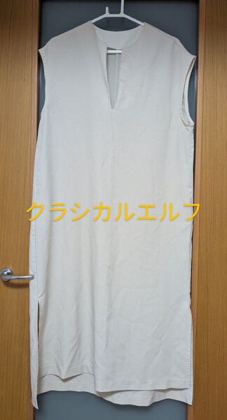 【美品】クラシカルエルフ ノースリーブ Vネック カットソーワンピース M