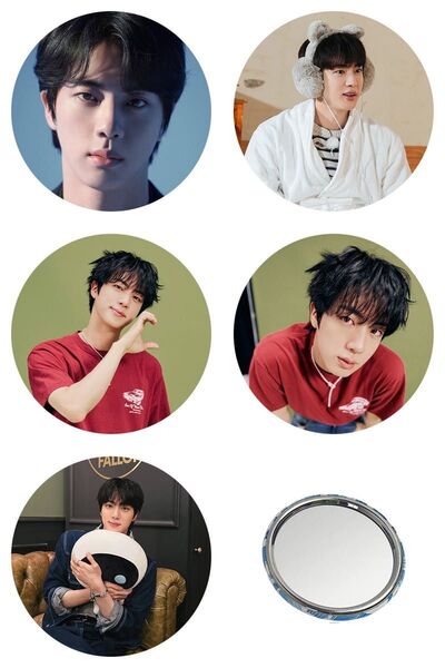 bts ジン ハンドミラー 5点 手鏡 かがみ 韓国グッズ コンパクトミラー