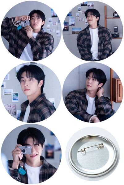チェジョンヒョプ 缶バッジ 5点 ピンバッジ 韓国ドラマ グッズ 偶然かな 写真