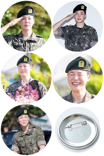 BTS ジミン 缶バッジ 5点 58mm ピンバッジ 韓国グッズ 缶バッチ