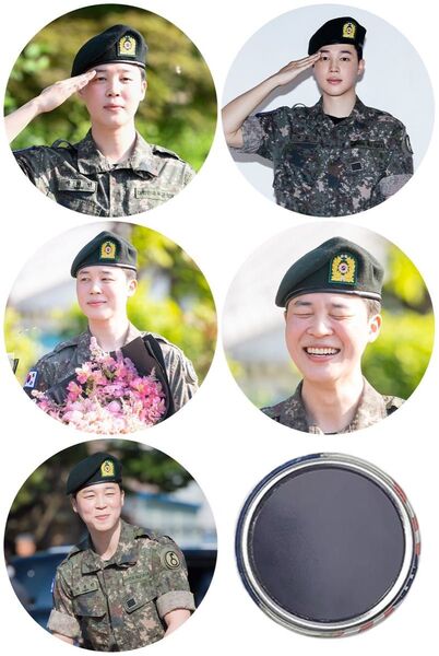 BTS ジミン マグネット 5点 58mm 磁石 韓国グッズ JIMIN