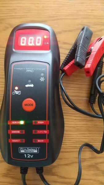 プロセレクト インテリジェントバッテリーチャージャー BC019 12V サルフェーション回復機能 フロート式充電 テスター付き