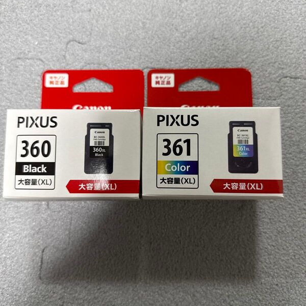 キヤノン純正 大容量インクカートリッジ BC-360XL BC-361XL セット 未開封新品