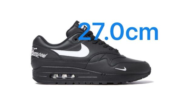 正規品 新品 鑑定済 Supreme × Nike Air Max 1 '87 SP "Black" 27.0cm