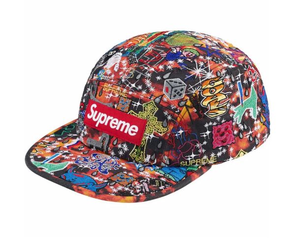 正規品 新品 Supreme AOI Embroidered Camp Cap "Flames"