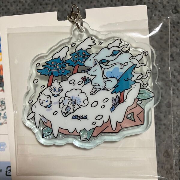 ポケモンセンター シャカシャカアクリルチャーム OTENKI TEAM アローラロコン アローラキュウコン