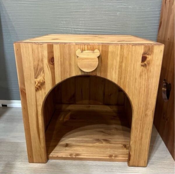 木製ペットハウス パイン材 小型犬用