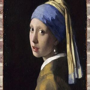 真珠の耳飾りの少女 ブリキ看板 絵画風インテリア 新品
