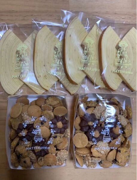 老舗洋菓子店マッターホーン ミックスクッキー&バウムクーヘンカット