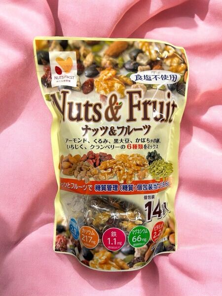 【賞味期限:11.16】NUTS FIRST ナッツ&フルーツ 個包装14袋 糖質管理 食塩不使用 コストコ ハース株式会社