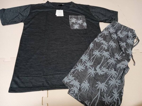 【ルームウェア M】 半袖 パジャマ 上下セット 部屋着 セットアップ ハーフパンツ