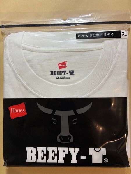 【ヘインズ】ビーフィーTシャツ BEEFY XLサイズ ホワイト 半袖 男女兼用