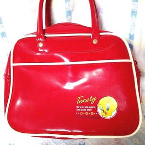 トゥイーティー エナメルバッグ 赤 レッド Tweety バッグ