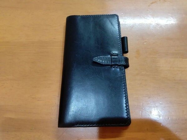 ほぼ日手帳対応 ほぼ日weeks 牛本革手帳カバー 黒レザー ウィークリーサイズ